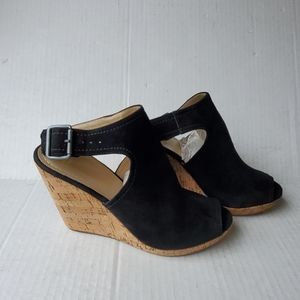 Johnston & Murphy Mila Wedge Sandel Black 8M